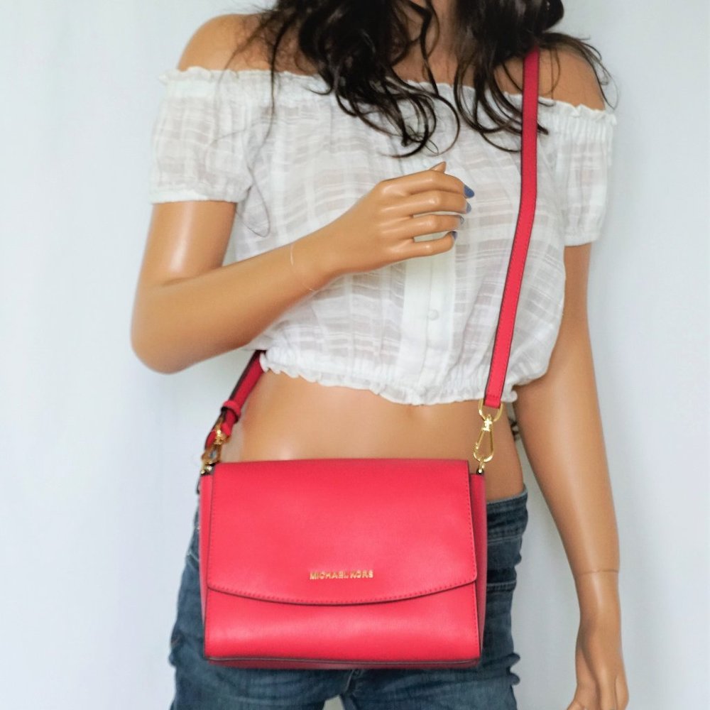 Michael Kors Ellis M Flap Xbody Bag Electric Pink